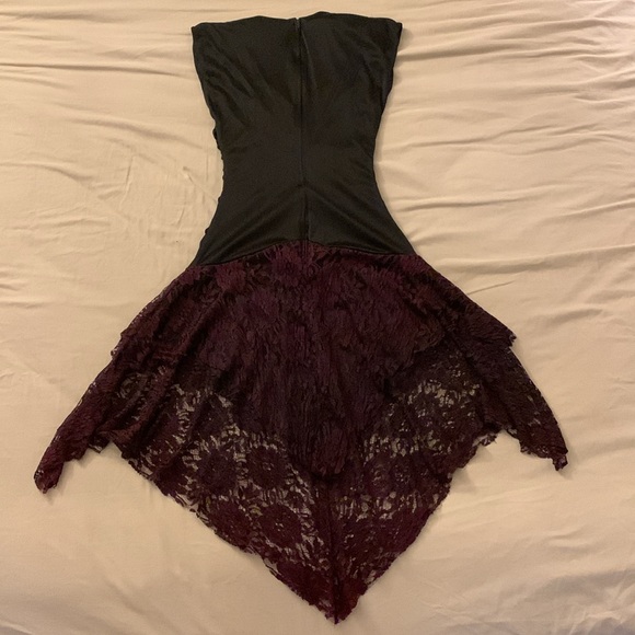 Vintage Isadora 80s Ruched Lace Dress - Picture 2 of 5